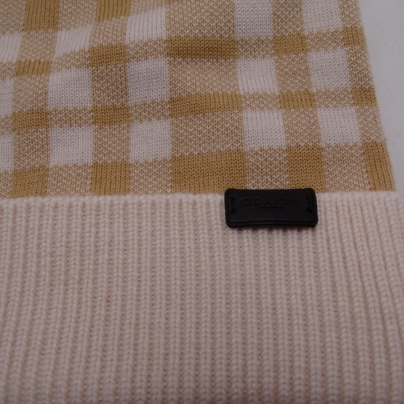 Coach New Caramel Plaid Pom Hat O/S main image 4